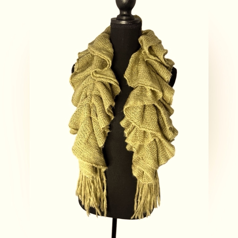 Wooden Ships Stylish Warm Durable Trendy Versatile Tan Brown Scarf Outerwear - Picture 2 of 4